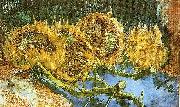 Vincent Van Gogh Four Cut Sunflowers France oil painting artist